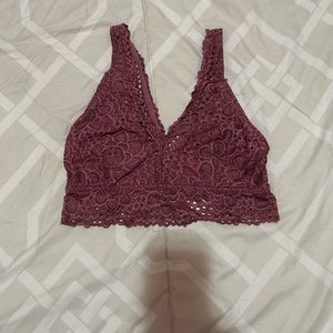 Lacy racer back bralette